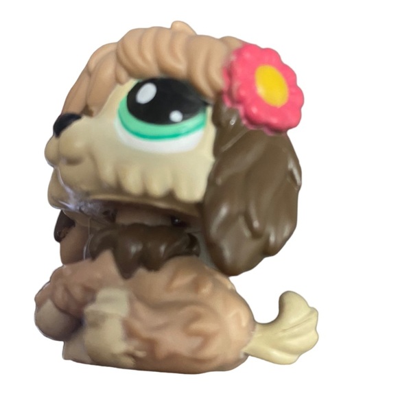 LITTLEST PETSHOP PET SHOP LPS #1816 HASBRO DOG Sheepdog Green Eye Retired - Picture 7 of 10